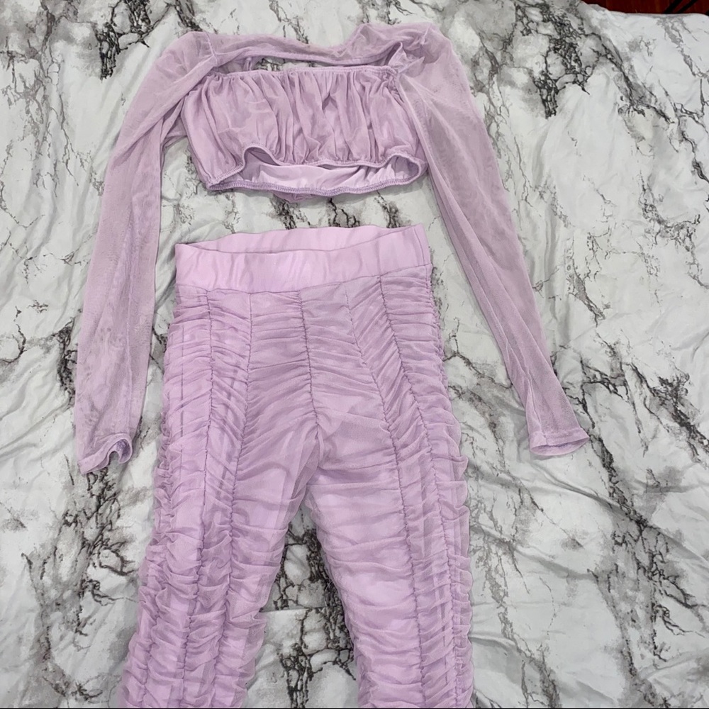 Fashion Nova Ruched Two Piece Set
